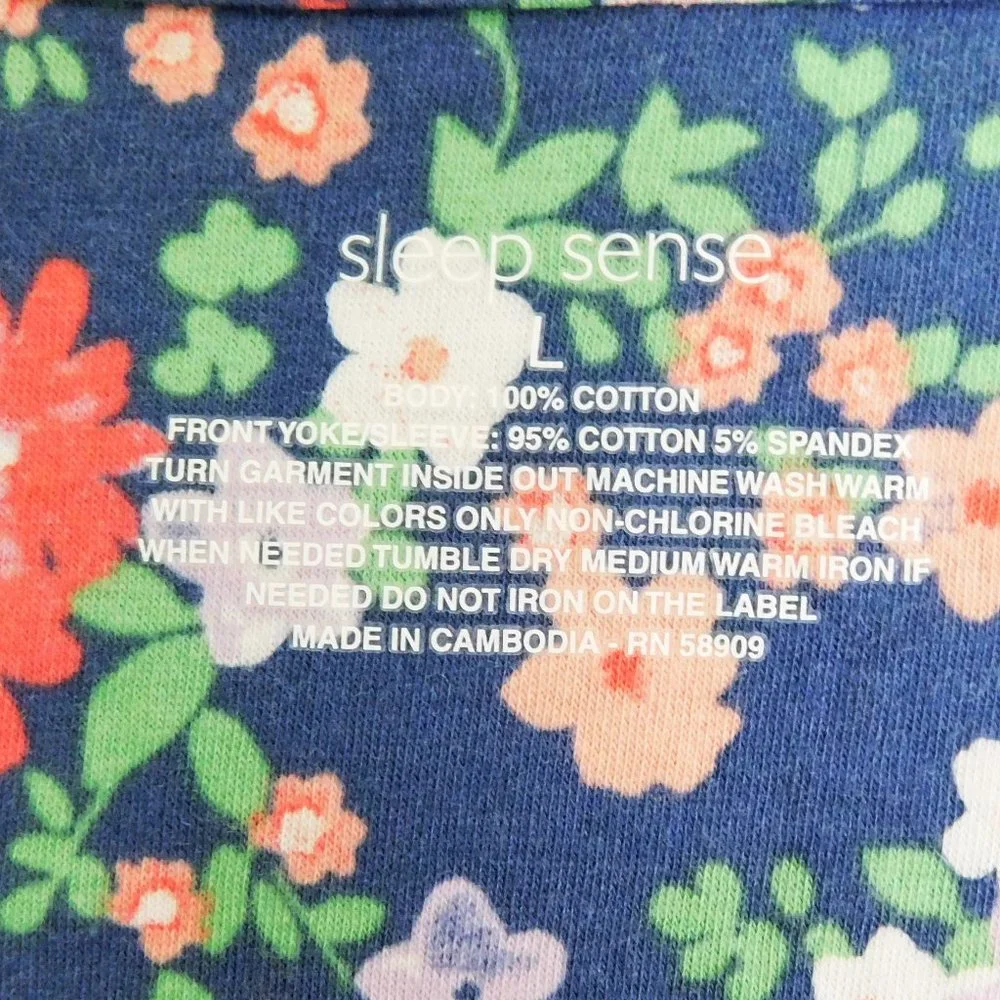 Sleep Sense Women Sleepwear Shirt‎ Blue L